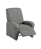 Textilhome - Stretchhusse für Relaxsessel Komplett TEIDE , 1 Sitzer - 70 a 100Cm. Farbe Grey