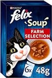 Purina FELIX Soup Katzenfutter Farm Selection (1er Pack (1 x 6 x 48 g)