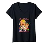 Damen PBTEEZ PBXZ00075 0452 Gone Shopping Fear Me! (Englisch) 1 T-Shirt mit V