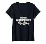 Damen Was Für Ein Wunderschöner Scheißtag Vintage-Stil T-Shirt mit V