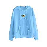 vohiko Damen Hoodies Pullover Langarm Tops Pulli Damen Hoodies Damen Pullover Kapuzenpullover Sweatshirt Pulli Zweifarbige Longsleeve Doppelte Kapuzenpulli Casual Herbst Winter Frauen Ob