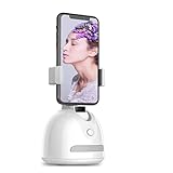 XZHFC Selfie Stabilizer, Smartphone Holder for Selfie, NO APP 360°Rotation Auto Face Tracker Stabilizer Cell Phone Holder,Podcasting Video Camera Stick Mount for Phone W