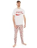 Coca-Cola Herren Pyjamas Set Flasche Logo T-Shirt & PJ Hosenböden M