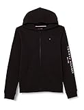 Tommy Hilfiger Jungen Essential Hooded Zip Through Pullover, Black, 4 J
