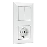 Meridian Kombination Serienschalter + Steckdose von VIKO by Panasonic (92503102-Kombi)