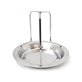 Apricot blossom Edelstahl aufrechter Bierhähnchenhalter Hühnerbräter Rack Antihaft BBQ Backform Grillrost Fit für Outdoor Camping