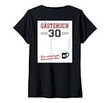 Damen 30. Geburtstag Mann Frau Gästebuch Jahrestag 30 Jahre 1992 T-Shirt mit V