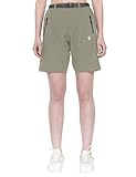 Little Donkey Andy Damen Leichte Bermuda Shorts Schnelltrocknend Cargo Stretch Kurze Hose für Wandern, Golf, Camping, Reisen, Grau Grün M