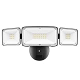 Amico 3500LM LED Sicherheitsleuchten Außen, 30W 5000K Super Hell Outdoor Flutlicht, 3 Kopf Verstellbar, IP65 Wasserdicht, ETL Zertifiziert, Außenleuchte für Garage, Terrasse, Garten, Veranda & Trepp