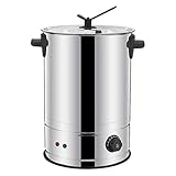 LANTIAN Elektrischer Heizeimer aus Edelstahl, Vollautomatische elektrische Wärmeerhaltung Offener Eimer, Heißwassereimer Große Kapazität für Barbetrieb im F