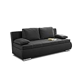 HUIJK Sofa Polstersofa Schlafsofa Boxspringsofa dunkelgrau als Dauerschläfer geeig