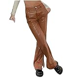 LAOFU Leichte Sommerhose Schlaghose Beige Jeans Hose Damen Thermo Leggings Damen Outdoor Schwarze Mom Jeans Sport Leggings Mit Handytasche Jeanshose Damen Jeans Weites Bein Hose Mit Hohem B