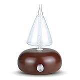 NZHK Ätherische Öle Diffusoren, Holz, Glas Reservoir Zerstäubertest Reine Aromatherapie Mit Auto-Abschaltung Und LED-Nachtlicht Für Zimmer Bü