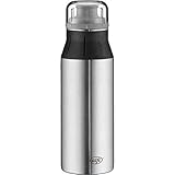 alfi Edelstahlflasche elementBottle Pure steel, Trinkflasche Edelstahl 600ml, auslaufsicher, spülmaschinenfest, 5357.209.060 BPA Frei, Flasche für Wasser, Saft, Tee, Softdrinks, toGo oder im Bü