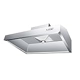PEIHAN Dunstabzugshaube für Wandmontage 31/39 Zoll, Edelstahl-Herd-Abzugshaube mit 2-stufigem Küchenabluftventilator, Edelstahl-Maschenfilter, Druckknop