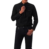 Shirt Herren Casual Einfarbig Basic Herren Langarm Slim Fit Spleißen Frühling Und Herbst Business Casual Work Neue Herren H