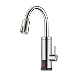 Sofortheizung Wasserhahn Elektrische Schnellheizung Küche Badezimmer Warm- und Kaltwasserhahn mit LED-Digitalanzeige, 220V [Energieklasse A] Nob