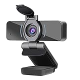 DERICAM Webcam, 1080P Webcam mit Mikrofon, USB Computer Webkamera, Plug and Play Desktop und Laptop Webcam für Windows Mac OS, für Videoanrufe, Streaming, Konferenz, Spiele, Online U