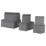IKEA SKUBB Box, 6er-Set, grau Aufbewahrung Fach NEU