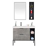 JRZTC Waschbeckenschrank Badezimmer Badezimmerschrank Kombi-Waschbecken Stand-WC WC-Waschtisch Marmor Waschbeckenunterschrank Schrank