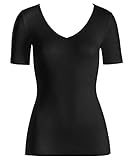 Hanro Damen 1/2 Arm Cotton Seamless Unterhemd,Schwarz (black 0019), 34/36 (Herstellergröße: XS)