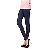 Damen Jeans Warm Winter-Jeans Gefüttert High-Waist Jeanshose Winterhose Thermo Fleece Slim Leggings Lang Hosen Fleecehose Outdoor Sp