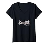 Damen Konfetti im Herzen Karneval Party T-Shirt mit V