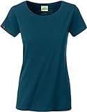 COMPANIEER JAN 8007 Damen Bio-Baumwolle T-Shirt [L] 42 Farben Farbe Blue Petrol (blank), Größe L