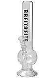 Breitseite Wasserpfeife, Glas-Bong, Zylinder-Bong mit Kugel | 40 cm, NS 19 (18,8mm) | klar | Glas | von bong