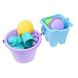 WULOVEMI 2 sätze Kinder Sand Spielzeug kit Strand Sand Sand Burg gebäudeform gießkanne Sommer Party Sand Pail Eimer Spielzeug