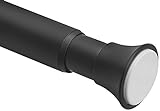 Amazon Basics Teleskop-Duschvorhangstange zum Einklemmen, 91-137 cm, Schw
