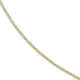 JOBO Zopfkette 585 Gelbgold Weißgold kombiniert 45 cm Gold Kette Halskette Karab
