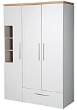 roba Kleiderschrank „Tobi“ 3-türig für Kinderzimmer, Kinderkleiderschrank mit 1 Schublade für Babyzimmer, Babyzimmerschrank mit Soft Close-Technik, Drehtürenschrank, Babymöbel, Kindermöb