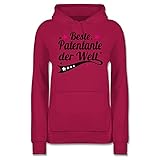 Schwester und Tante Geschenk - Beste Patentante - schwarz - XL - Fuchsia - Patentante - JH001F - Damen Hoodie und Kapuzenpullover für F