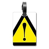 Warnzeichen gelb schwarz Safe Triangle Cruise Koffer Bag Tag Tourister Identifikationsetik