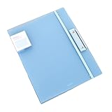WQXD Multifunktions Transparenter A3-Ordner, tragbarer großer Kapazität erweiterbarer sortierbarer Ordner-Organizer, zum Speichern von Daten, Magazinen, Testpapier (Color : Blue)