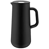 WMF Impulse Thermoskanne 1l, Isolierkanne für Kaffee oder Tee, Druckverschluss, hält Getränke 24h kalt & warm, schw