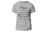 Bedrucktes T-Shirt 'Papà se non ci fossi bisognerebbe inventarti' (zu dt.: Papa, wenn es dich nicht gäbe, müsste ich dich erfinden) z.B. für den Vatertag – Alle Größen. Von tshirteria L g