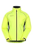 Mountain Warehouse Adrenaline Iso Viz Herren-Sportjacke - Fahrradjacke, reflektierende, wasserdichte und atmungsaktive Unisex-Outdoor-Regenjacke zum Laufen und Wandern Gelb Larg