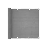 Balkon View Breeze Privacy Screen Breeze Sewing Schnalle Outdoor Markise Balkon Garten Zaunabdeckung mit Krawatten (Color : Light gray)