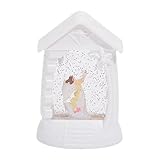 gormyel Weihnachts-Schneekugeln, Krippen-Laterne, gesegnete Wanddekoration, beleuchtete Weihnachts-Schneekugel-Laterne mit Jesus-Statuen, Engel-Dekor-Wasser-Laterne für Herzstück-Tischdek