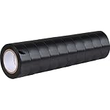 Isolierband schwarz 10er Set, GRIP Eventbasics GT 807, Iso Tape 19 mm x 10 m, VDE-geprüft, wasserfest, elastisch, durchschlagfest bis 5 kV