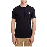 Fred Perry Herren Ringer T-Shirt, Navy, XX-Larg