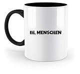 shirt-o-magic Misanthropie: Ih, Menschen - Zweifarbige Tasse -330ml-Schw