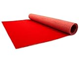 Primaflor - Ideen in Textil Event-Teppich Hochzeits-Läufer Podium - Rot, 1,00m x 2,00m, Schwer Entflammbarer Messeboden, Empfangsteppich, Gang