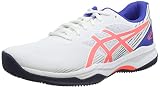 ASICS Damen Gel-Game 8 Clay Tennis Shoe, White/Blazing Coral, 38 EU