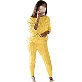 ZYUD Damen Strickkleid Strickpullover Zweiteiliger Anzug Pullover Oberteil und Midi Strickrock High Waist Bodycon Rock 2 Stück Set Midikleid Pulli Sweater Loungewear Anzug Damen Sweatshirt S