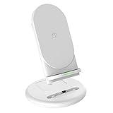 Chnrong Kabelloses Ladegerät, faltbar, 3 in 1 drei Ports USB Schnellladestation für Air Pods/Apple Watch SE/6/5/4/3/2/1, Ladeständer für PC, Telefon, Laptop, Kopfhörer, Samsung