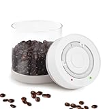 Minidiva Smart Vakuumbehälter für Lebensmittel, Integrierte Vakuumpumpe, Auto Luftdicht verschlossener Glas Kanister für Kaffeebohnen Tee, BPA-frei, mit Datumsaufzeichnung, 600
