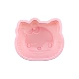 CHEFMADE Hello Kitty Kuchenform, 10,2 cm, antihaftbeschichtet, aus Silikon, für Ofen und sofortiges Backen, Pink